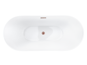 Wanna wolnostojąca corsan e043 nauti 170 cm z wykończeniem różowe złoto