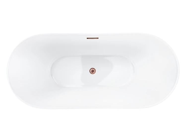 Wanna wolnostojąca corsan e043 nauti 170 cm z wykończeniem różowe złoto