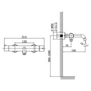Bateria wannowo - prysznicowa Orion Chrome Lavita