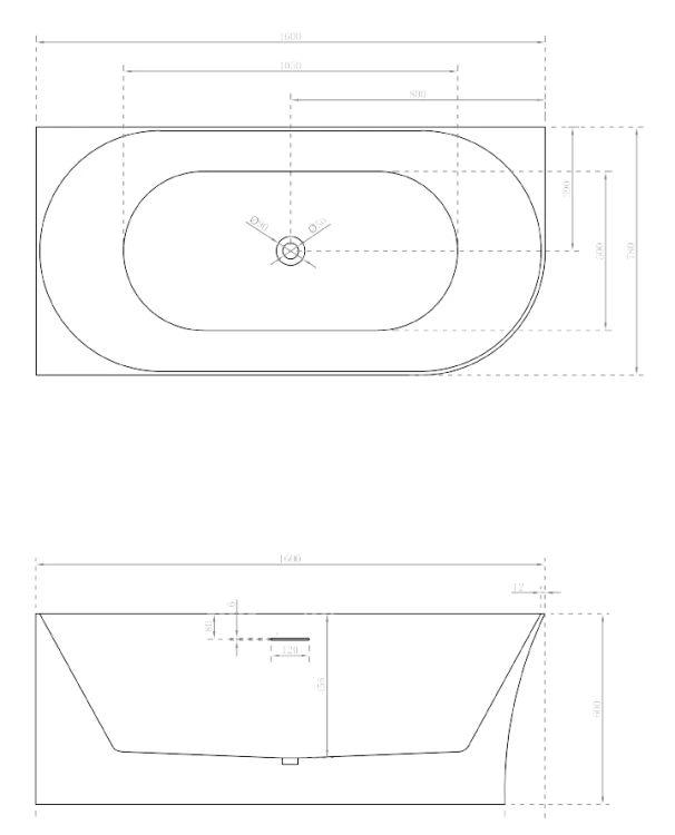 Wanna wolnostojąca narożna EMPORIA MOLLY 160x78x60 lewa