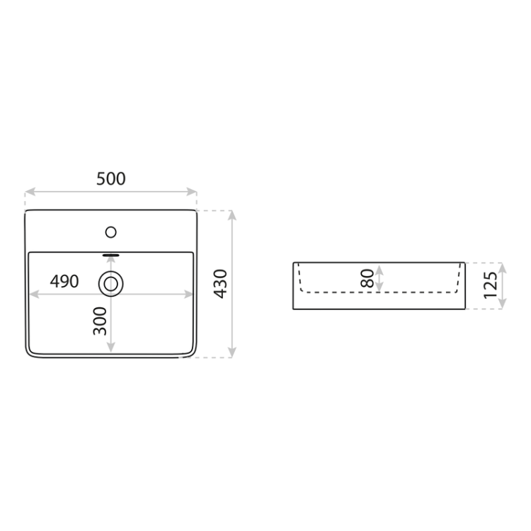 Umywalka nablatowa Altaya Mini Lavita