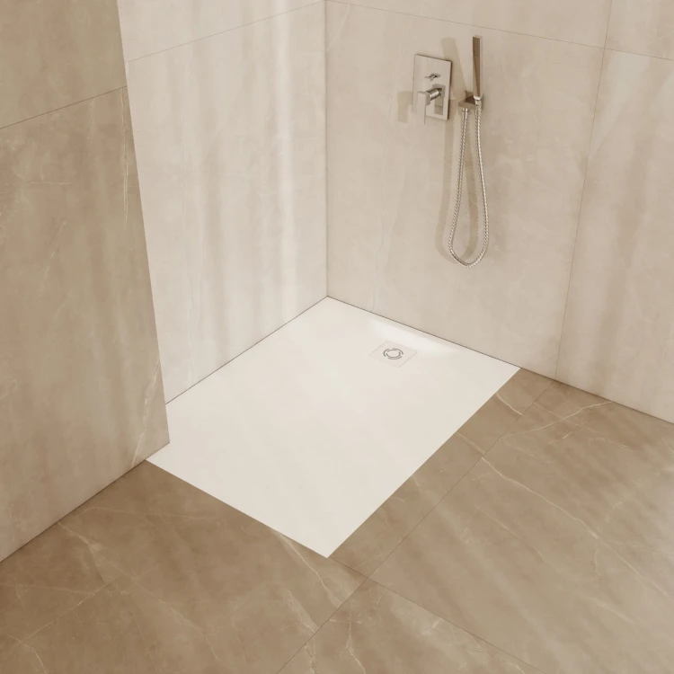 Brodzik prostokątny MAGNIFIC White Stone 90x110 Schedpol Schedline, biały