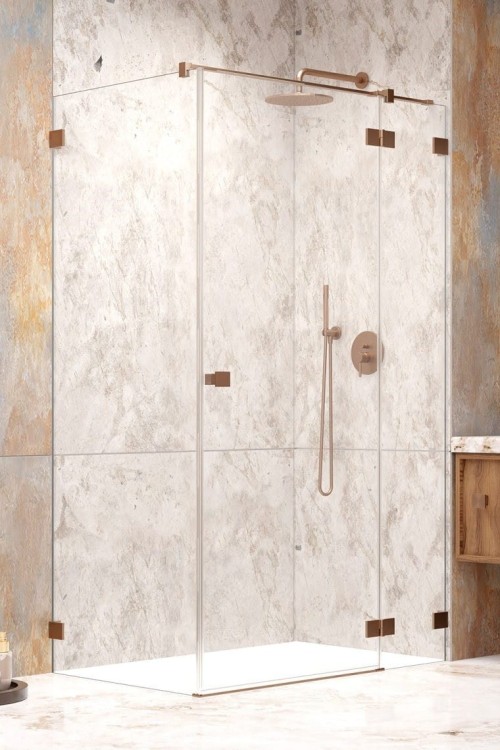 Kabina prysznicowa Radaway Essenza Pro 8 Brushed Copper KDJ prawa