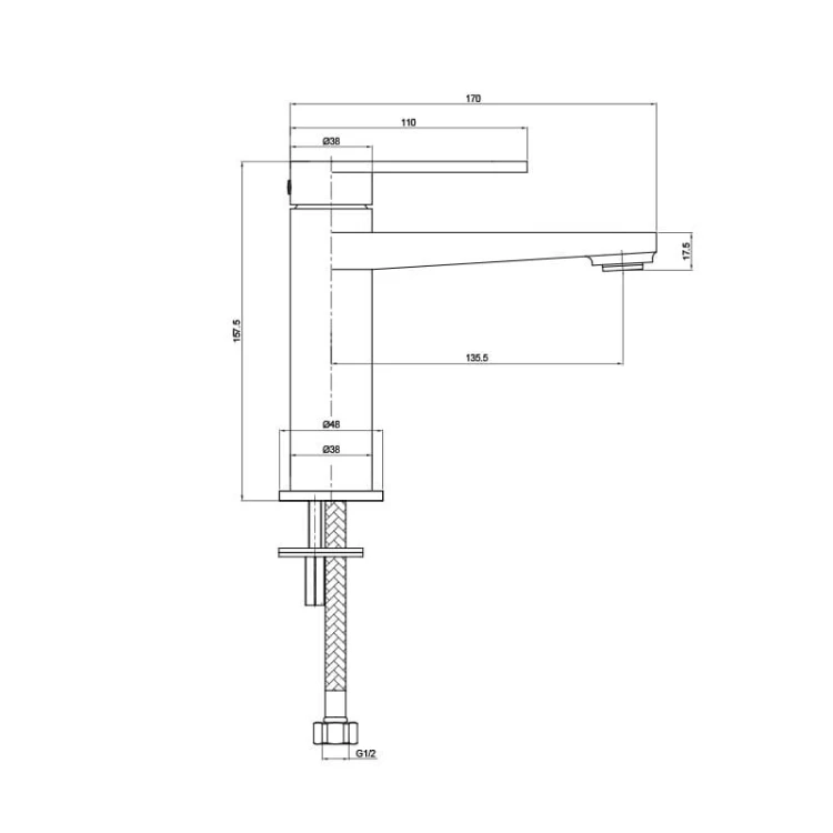 Bateria umywalkowa Cetus Chrome Lavita