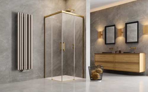 Kabina prysznicowa Radaway Idea Gold KDD 110x120x200,5 przejrzysta, złota