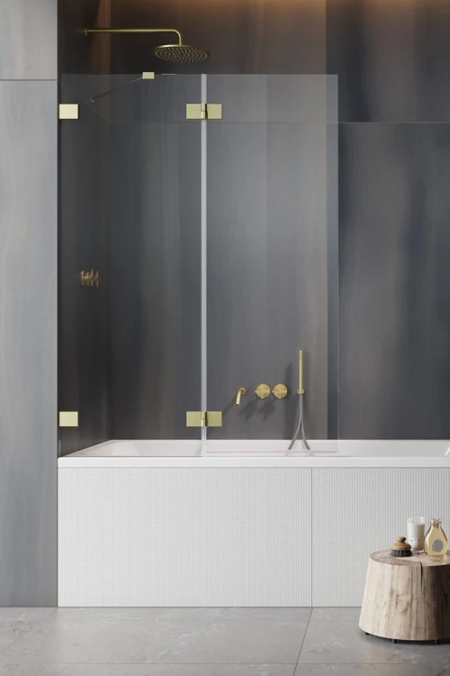 Parawan nawannowy Radaway Essenza Pro Brushed Gold PND II lewy złoty