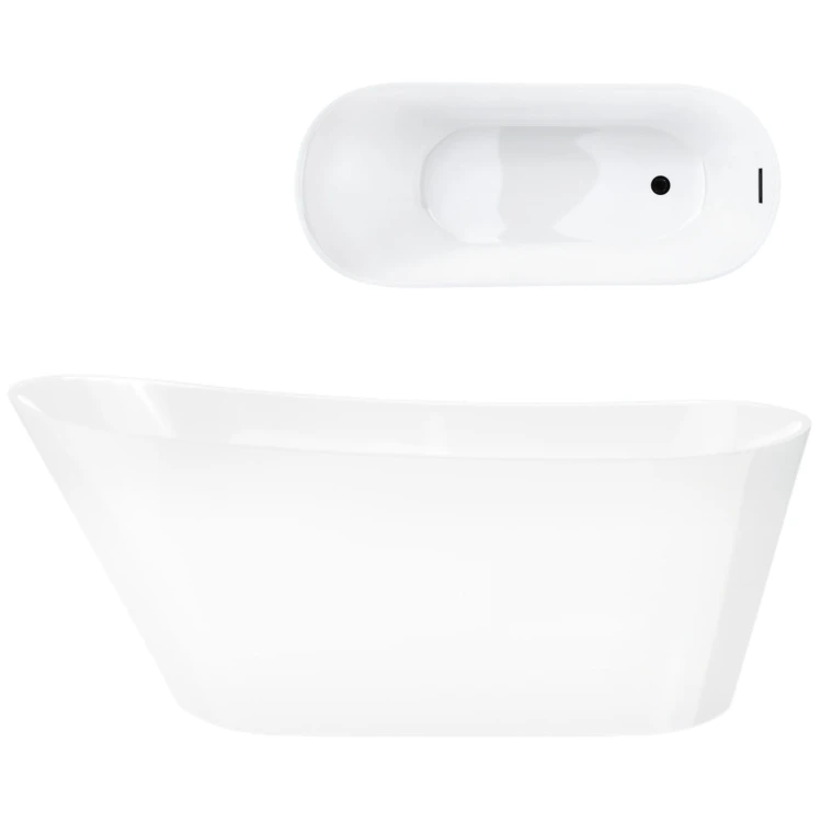 Wanna wolnostojąca corsan estella 170 cm z wykończeniem grafit / gun metal