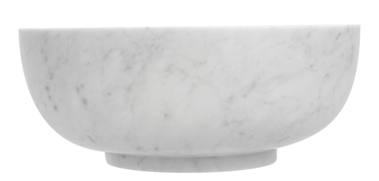 Umywalka kamienna nablatowa Apo AD naturalnie biały marmur