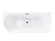 Wanna narożna corsan intero prawa 170 cm z wykończeniem czarnym