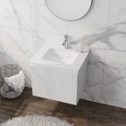 Szafka wisząca z blatem i umywalką Irvine White 600 Lavita