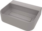 Umywalka granitowa nablatowa 50x40 szary metalik Arnika Deante