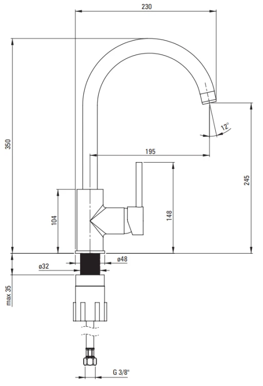 Zlewozmywak granitowy z baterią 1-komorowy z ociekaczem Zorba Deante