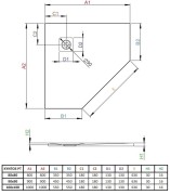 Brodzik pięciokątny Kyntos PT 80x80 czarny Radaway