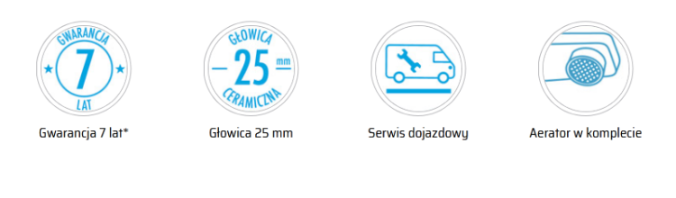 Deante Jasmin Nero Bateria umywalkowa stojąca z podwyższonym korpusem bez zamknięcia odpływu