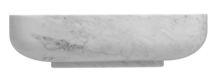 Umywalka kamienna nablatowa Galeras AD naturalnie biały marmur
