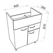 Szafka stojąca Basic Barato 600 Lavita