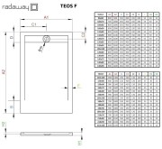 Brodzik prostokątny Teos F 120x90 Radaway cementowy