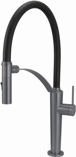 Bateria kuchenna z elastyczną wylewką Corda Deante titanium