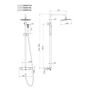 Natryskowa kolumna prysznicowa corsan lugo chrom cmn01tch