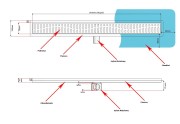Odpływ liniowy z flanszą i metalowym syfonem Kesmet 60 cm z rusztem Wave In