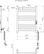 Grzejnik elektryczny suchy HF Greenwich 57x43 czarny mat Hygge Family