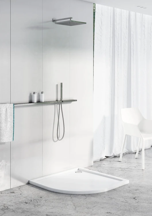 Brodzik półokrągły ESTIMA 90x90 Schedpol Schedline, biały