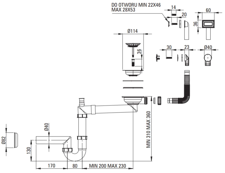 Zlewozmywak stalowy 1-kom złoty szczotkowany Olfato Precious Deante
