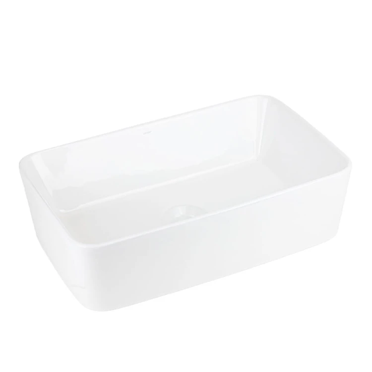 Umywalka nablatowa ango uc5627bl prostokątna 480x295x135 mm czarny korek