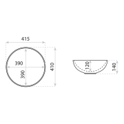Umywalka nablatowa Round Lavita