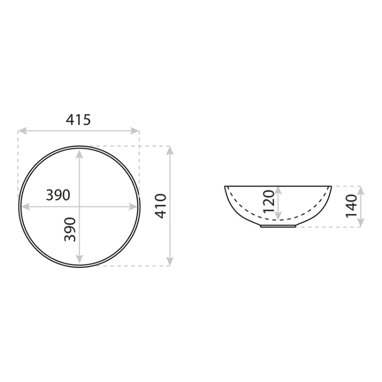 Umywalka nablatowa Round Lavita
