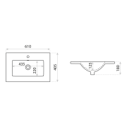 Umywalka meblowa Floryda 600 Lavita