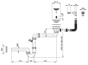 Zlewozmywak granitowy 1-komorowy podwieszany szary metalik Ella Deante