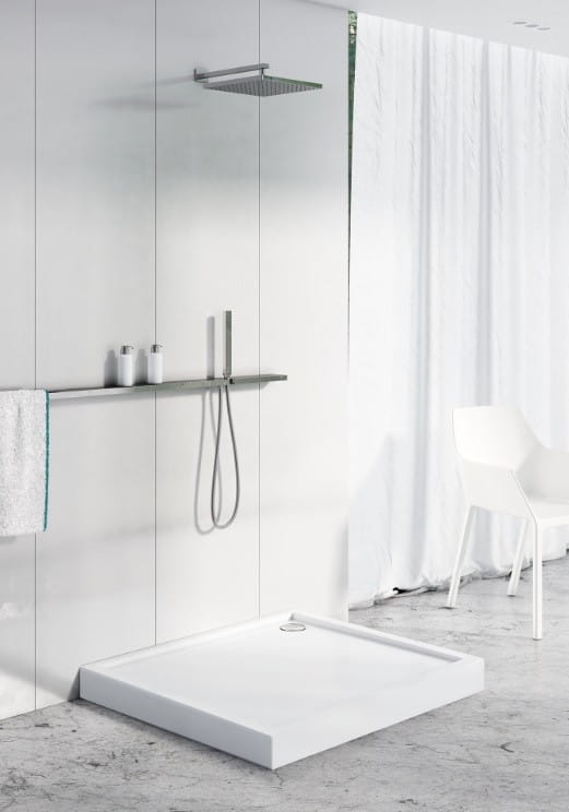 Brodzik prostokątny Cameron 80x100 Schedpol Schedline, biały