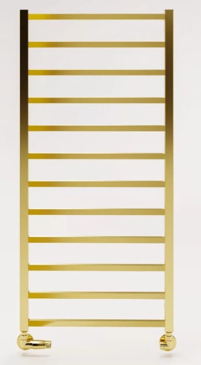 Grzejnik łazienkowy Aurum złoty 110x53 Luxrad + zawory