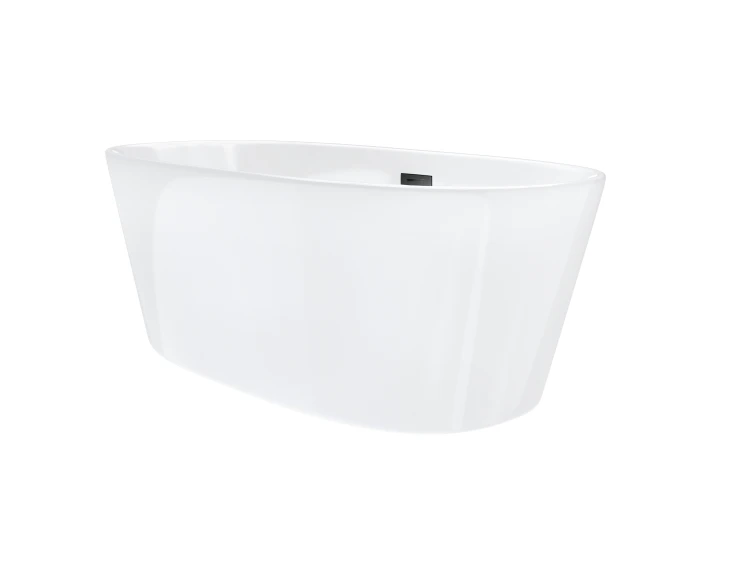 Wanna wolnostojąca corsan e026 salina 160 cm z wykończeniem czarnym