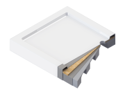 Jasmin Plus Brodzik akrylowy półokrągły 80 cm