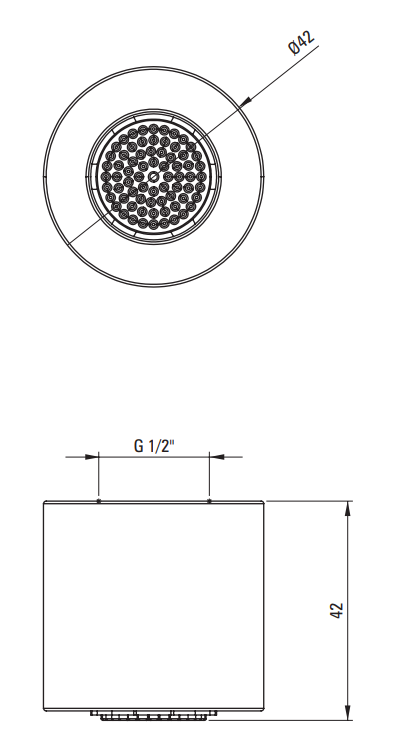 Deszczownica 1-funkcyjna brąz szczotkowany Silia Deante