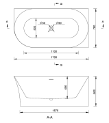 Wanna wolnostojąca narożna EMPORIA MOLLY 170x78x60 prawa