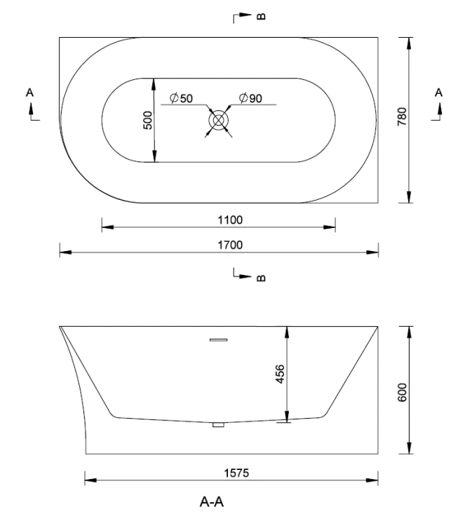 Wanna wolnostojąca narożna EMPORIA MOLLY 170x78x60 prawa
