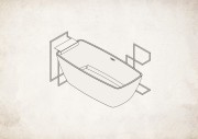 Wieszak podłogowy z półką czarny Mokko Deante ADMN632