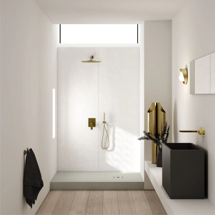 Brodzik prostokątny NONLIMITS White Stone 100x130 Schedpol Schedline, biały