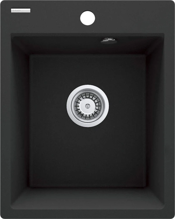 Zlewozmywak granitowy 1-komorowy grafit metalik Corio Deante