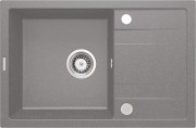 Zlewozmywak granitowy 1-komorowy z ociekaczem Corio Deante szary metalik