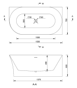 Wanna wolnostojąca narożna EMPORIA MOLLY 150x78x60 prawa