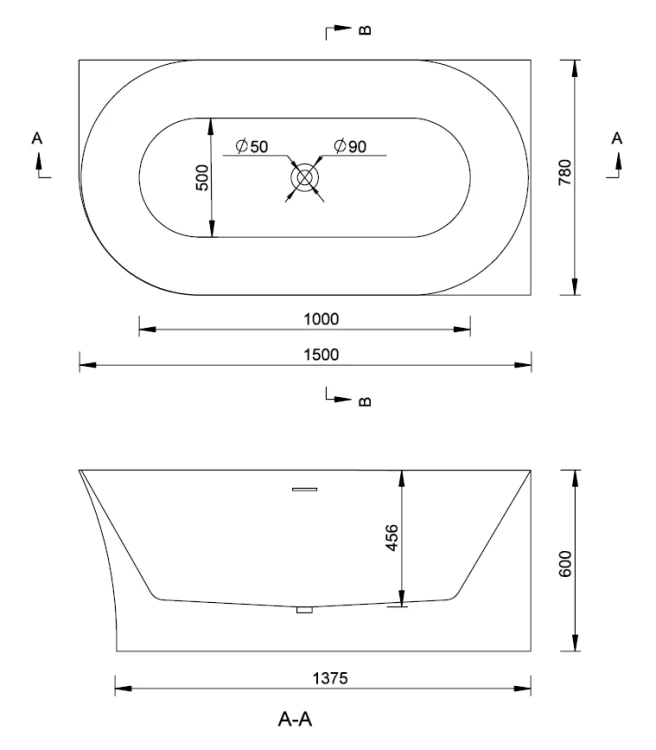 Wanna wolnostojąca narożna EMPORIA MOLLY 150x78x60 prawa
