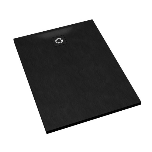 Brodzik prostokątny MAGNIFIC Black Stone 90x100 Schedpol Schedline, czarny