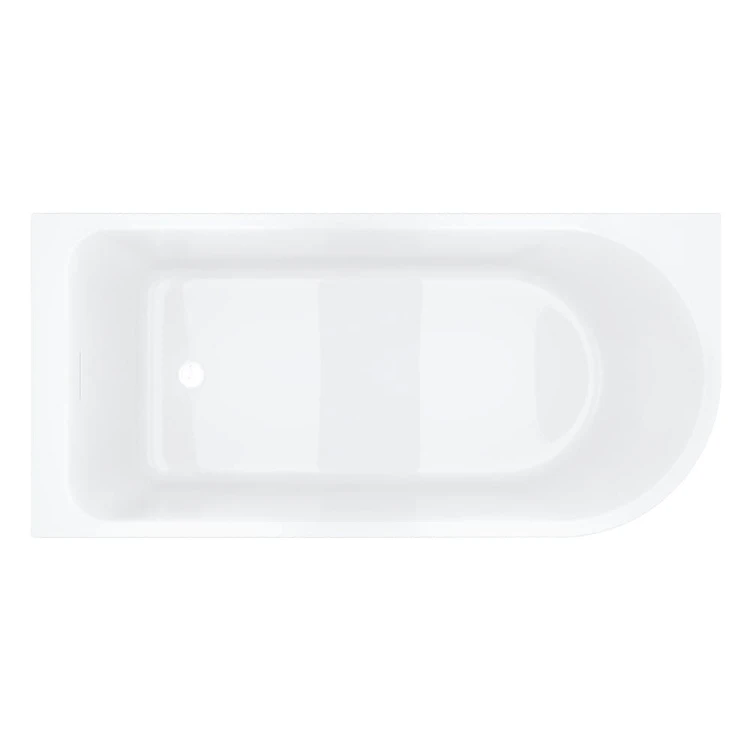 Wanna narożna invelia v220xllbl 170x80 cm montaż lewostronny korek klik klak czarny