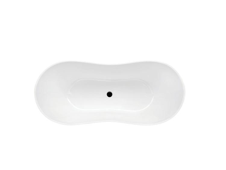 Wanna wolnostojąca Besco VIYA GLAM 160x70 srebrna