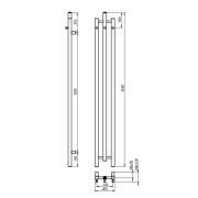 Grzejnik łazienkowy Calentador White 1620 Lavita