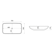 Umywalka nablatowa Toro Lavita